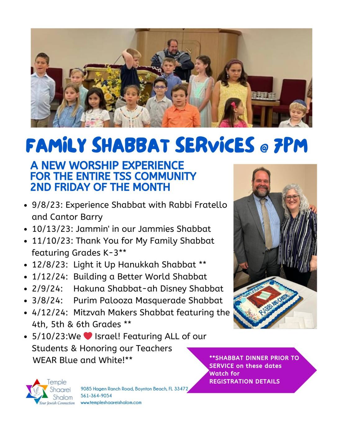 Family Shabbat NEW Flyer With All Dates